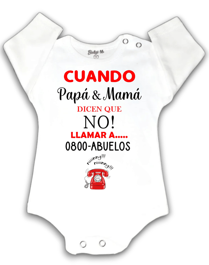 Sorpresa vas a ser abuela Body bebé